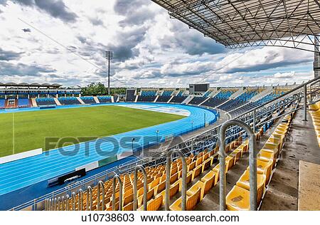 Full length view of football stadium View Large Photo Image Stock Image - Full length view of football stadium . Fotosearch