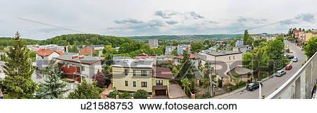 Stock Image - Full length view of house rental business residence. Fotosearch