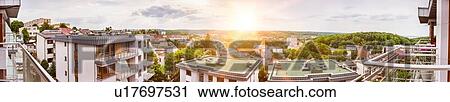 Stock Image - Full length view of rental apartment business. Fotosearch