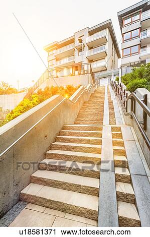 Stock Image - Full length view of rental apartment business. Fotosearch