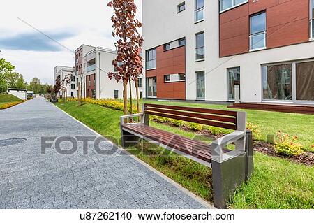 Stock Image - Full length view of rental business apartment . Fotosearch
