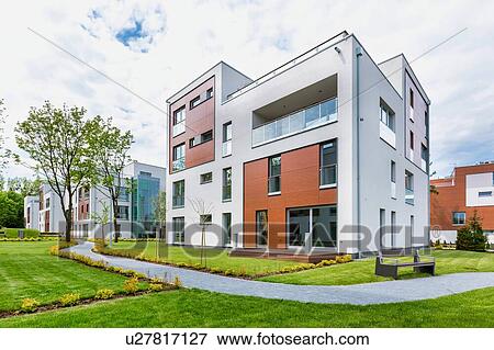 Stock Photo - Full length view of rental business apartment . Fotosearch
