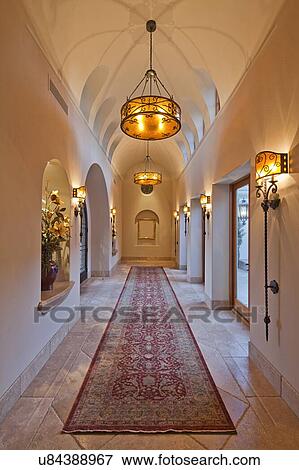 Stock Photo - Hallway in luxurious house. Fotosearch