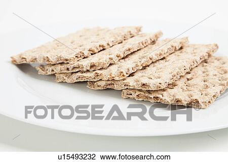 Stock Image - Healthy bread dry biscuit snack. Fotosearch