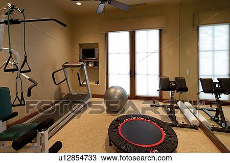 Home gym View Large Photo Image Stock Image - Home gym. Fotosearch