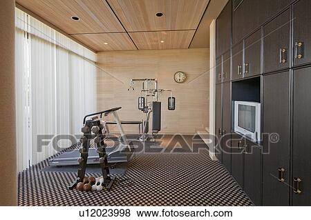 Stock Photo - Home gym. Fotosearch