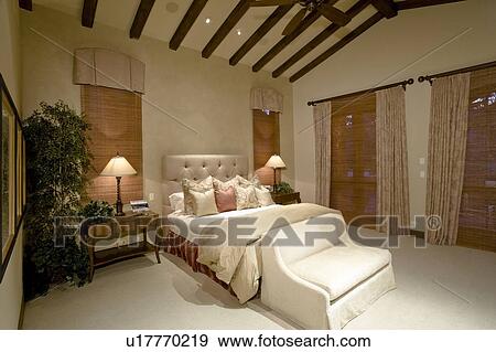 Interior of bedroom of luxury villa View Large Photo Image Stock Photo - Interior of bedroom of luxury villa. Fotosearch