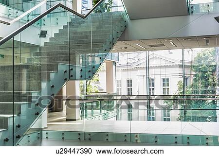 Stock Image - Interior of emty office building. Fotosearch