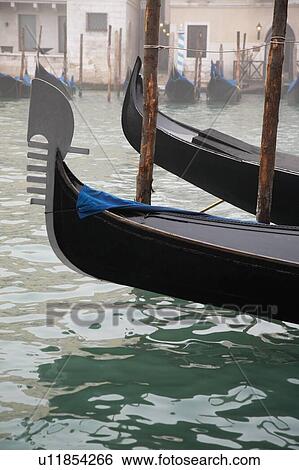 Stock Photograph - Italy Venice gondolas. Fotosearch