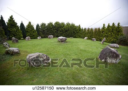 Stock Image - Kenmare Stone Circle, County Kerry, Ireland. Fotosearch