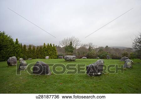 Stock Photograph - Kenmare Stone Circle, County Kerry, Ireland. Fotosearch