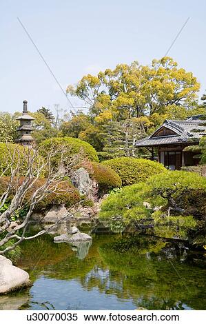 Korakuen Garden in Okayama View Large Photo Image Stock Photography - Korakuen Garden in Okayama. Fotosearch