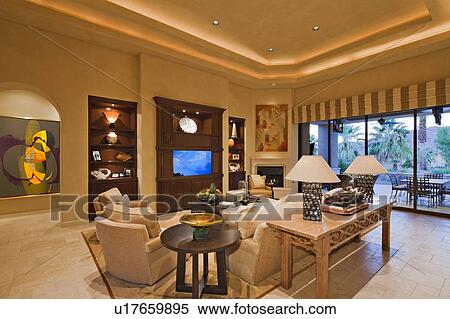 Stock Photography - Living room interior of manor house. Fotosearch