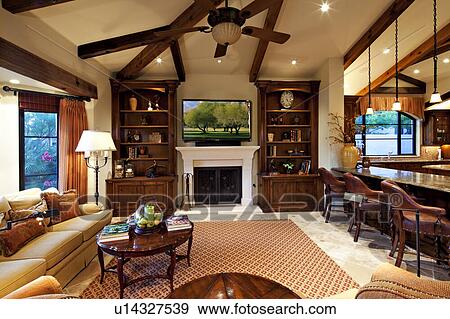 Living room interior of mansion View Large Photo Image Stock Photo - Living room interior of mansion. Fotosearch
