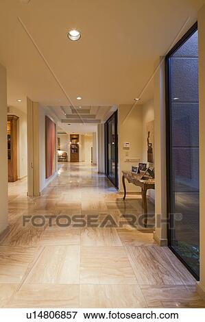 Long hallway in luxury manor house View Large Photo Image Stock Photo - Long hallway in luxury manor house. Fotosearch