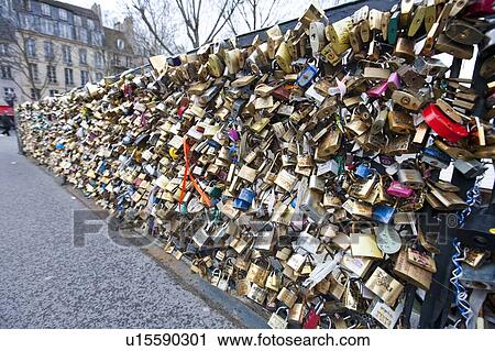 Love Padlock Wall in Paris View Large Photo Image Stock Image - Love Padlock Wall in Paris. Fotosearch
