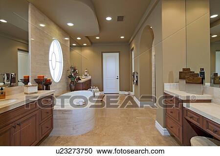 Luxurious bathroom interior View Large Photo Image Stock Image - Luxurious bathroom interior. Fotosearch