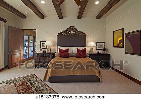 Luxurious bedroom in villa View Large Photo Image Stock Photo - Luxurious bedroom in villa. Fotosearch