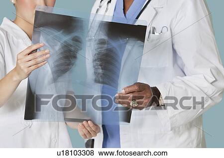 Midsection of health care professionals analyzing x-ray report View Large Photo Image Stock Photo - Midsection of health care professionals analyzing x-ray report. Fotosearch