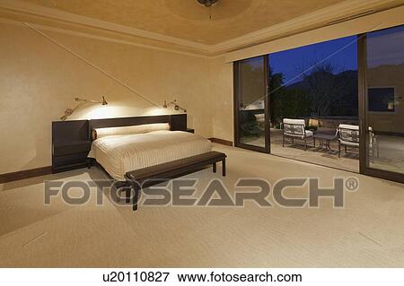 Stock Photo - Minimalist Bedroom. Fotosearch