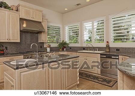 Modern kitchen View Large Photo Image Stock Photograph - Modern kitchen. Fotosearch