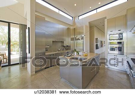 Modern stylish kitchen View Large Photo Image Stock Image - Modern stylish kitchen. Fotosearch