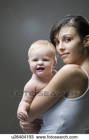 Stock Image - Mother and baby. Fotosearch