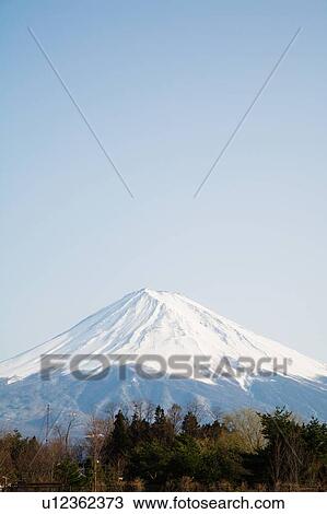 Stock Image - Mt. Fuji Seen From Kawaguchi Lake. Fotosearch