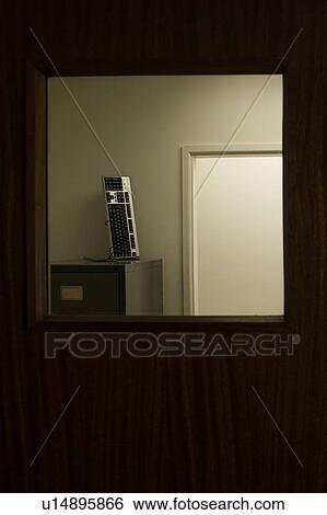 Stock Photograph - Office Corridor with filing cabinets. Fotosearch