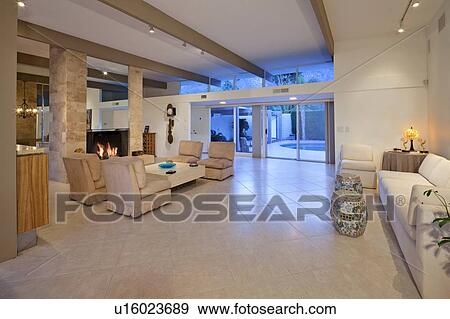 Open plan living area View Large Photo Image Stock Photo - Open plan living area. Fotosearch