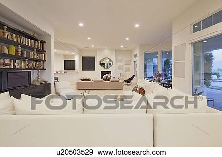 Open plan living dining room View Large Photo Image Stock Photo - Open plan living dining room. Fotosearch