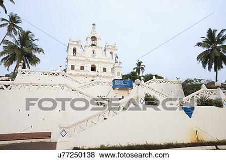 Stock Photo - Our Lady Of the Immaculate Conception Church, Panajim, Goa, India. Fotosearch