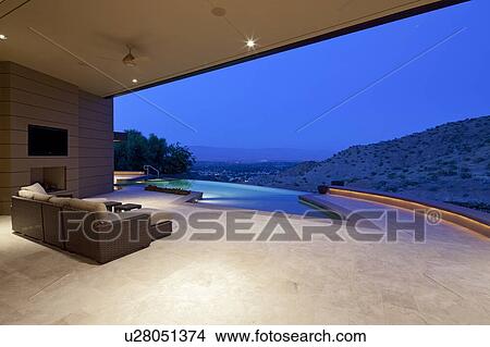 Outdoor view from living room of country house View Large Photo Image Picture - Outdoor view from living room of country house. Fotosearch