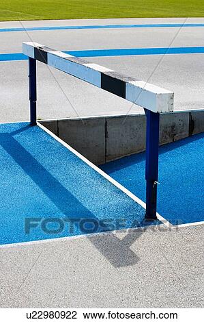 Stock Image - Photo of blue running tracks. Fotosearch