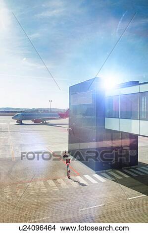 Photo of boarding gate in airport View Large Photo Image Picture - Photo of boarding gate in airport. Fotosearch