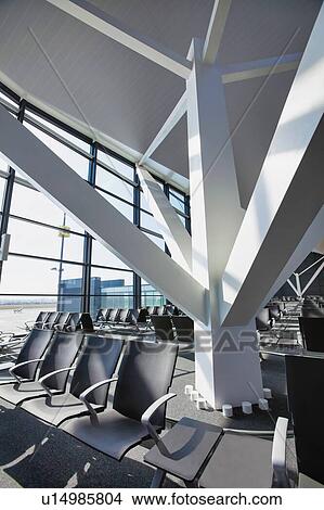 Photo of empty boarding gate in airport View Large Photo Image Picture - Photo of empty boarding gate in airport. Fotosearch