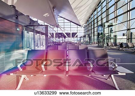 Photo of empty boarding gate in airport View Large Photo Image Stock Photo - Photo of empty boarding gate in airport. Fotosearch