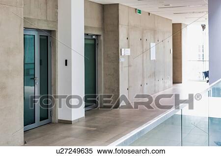 Stock Photography - Photo of empty school corridor interior . Fotosearch