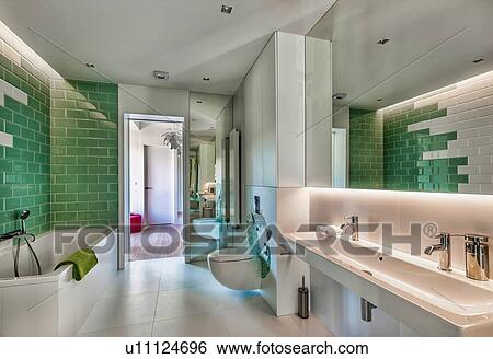 Stock Photograph - Photo of luxurious bathroom in apartment. Fotosearch