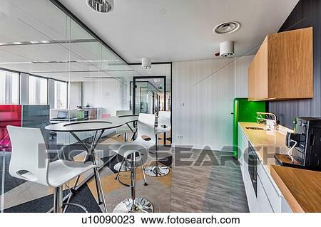 Stock Image - Photo of modern office pantry area. Fotosearch