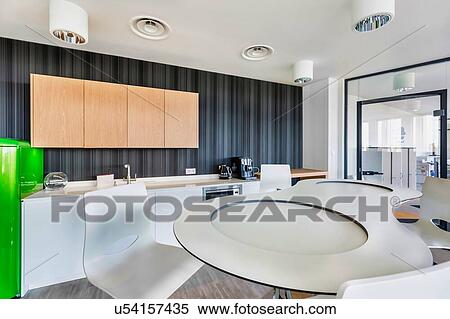 Photo of modern office pantry area View Large Photo Image Stock Photography - Photo of modern office pantry area. Fotosearch