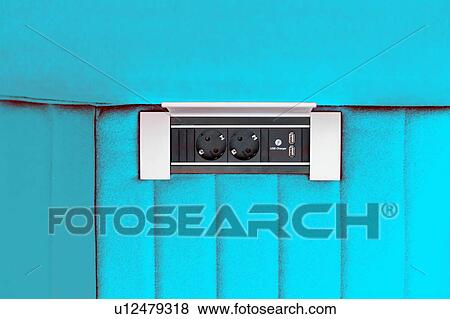 Stock Photo - Photo of outlet plug in office. Fotosearch