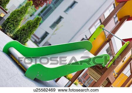 Photo of slide on playground View Large Photo Image Stock Photo - Photo of slide on playground. Fotosearch