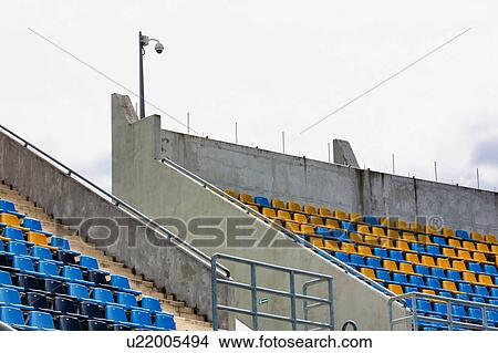 Picture - Photo of stadium seats. Fotosearch