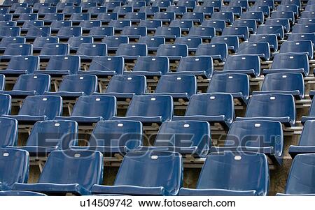Stock Image - Photo of stadium seats. Fotosearch