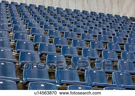 Stock Image - Photo of stadium seats. Fotosearch