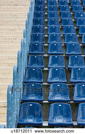 Stock Image - Photo of stadium seats. Fotosearch