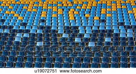 Stock Image - Photo of stadium seats. Fotosearch