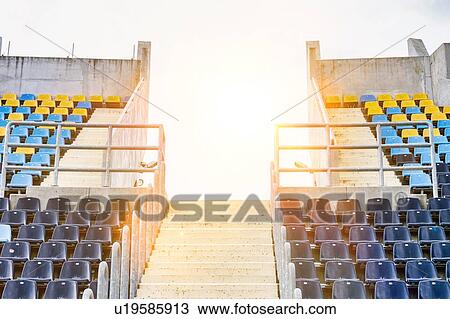 Stock Image - Photo of stadium seats. Fotosearch