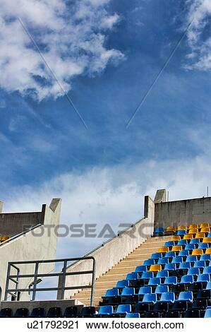 Stock Image - Photo of stadium seats. Fotosearch